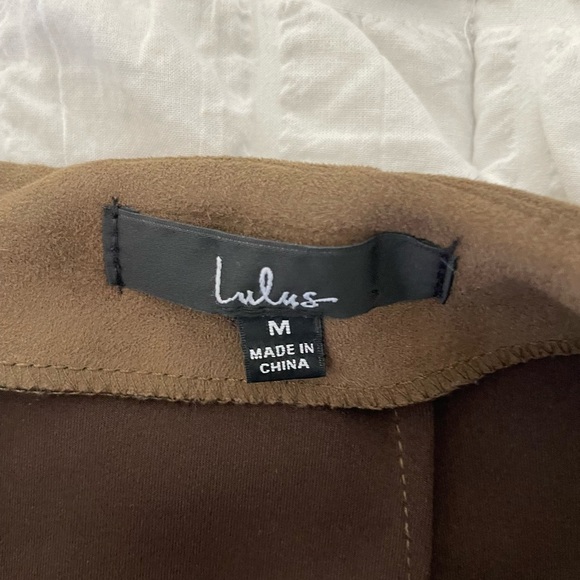 Lulus brown faux suede pencil skirt - Picture 5 of 8